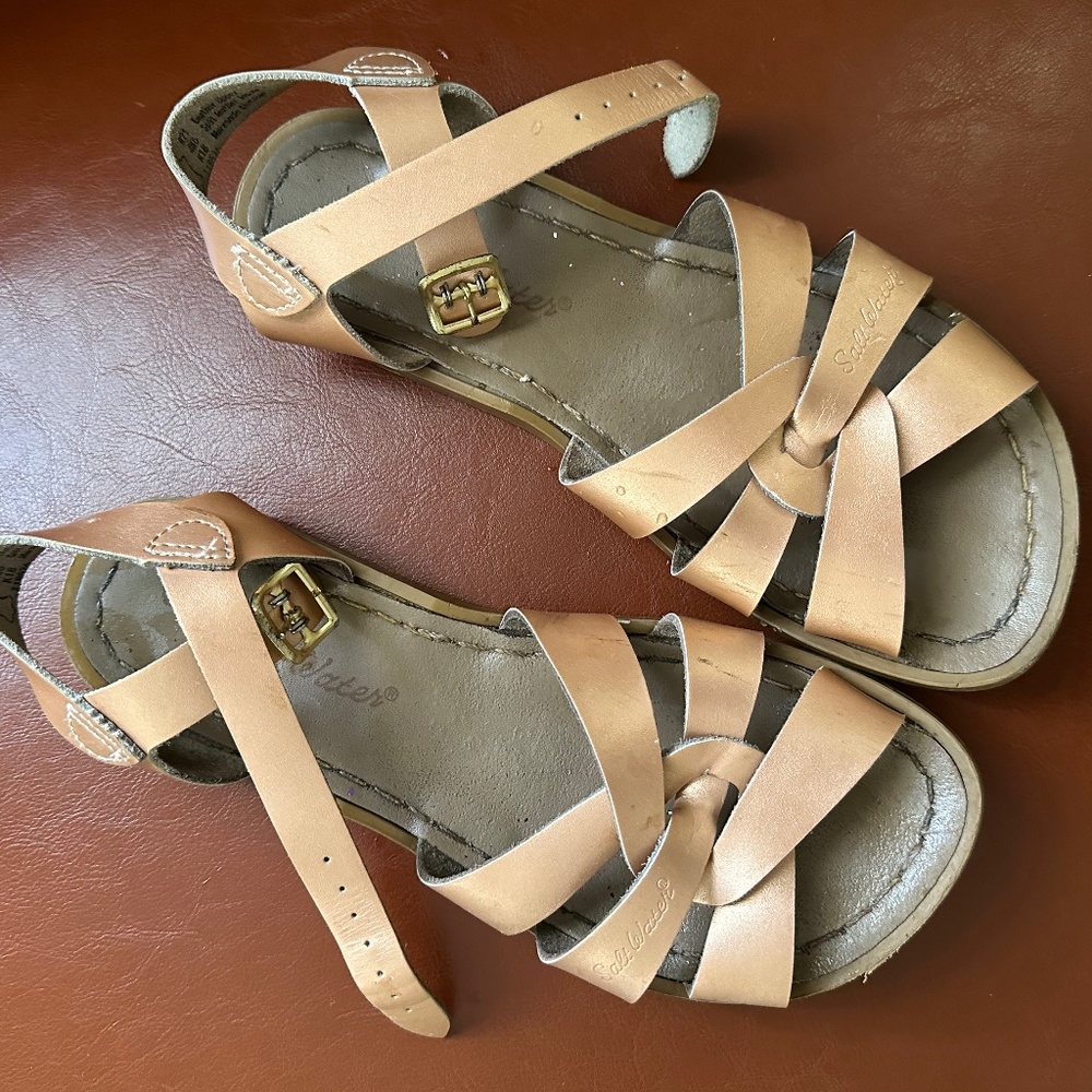 Rose gold Saltwater sandals 4 (women 6)